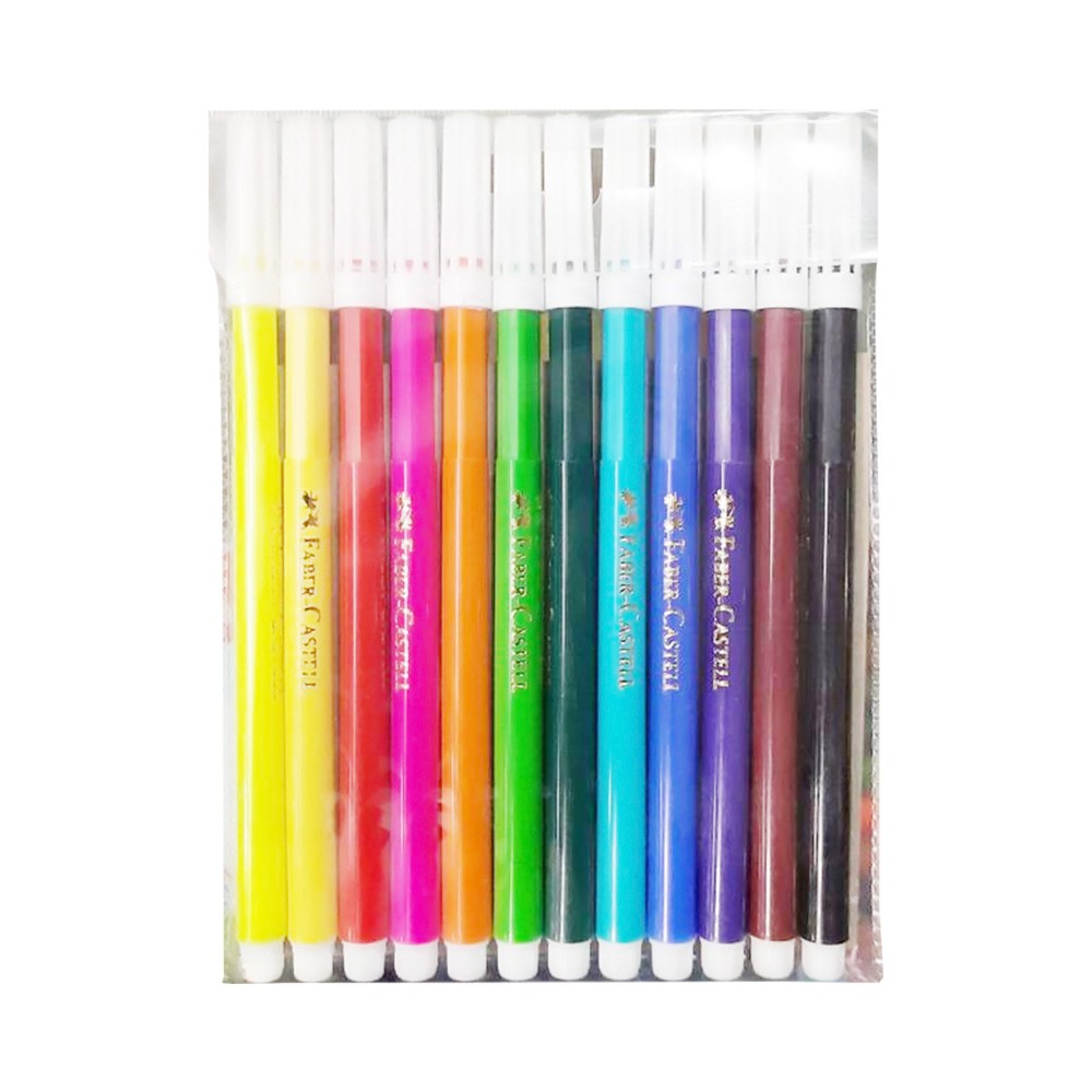 Faber Castell Fibre Tip Sketch Pen 12 Color - Online Grocery Shopping 