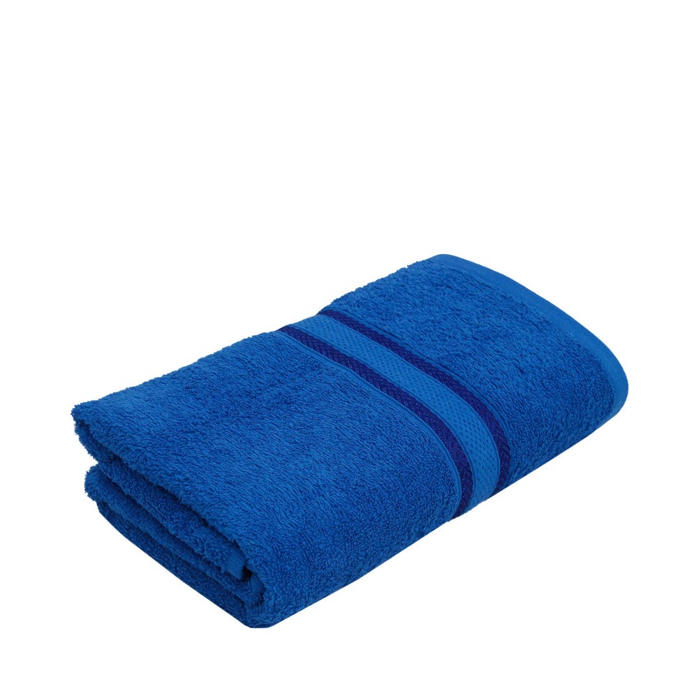 blue bath towel