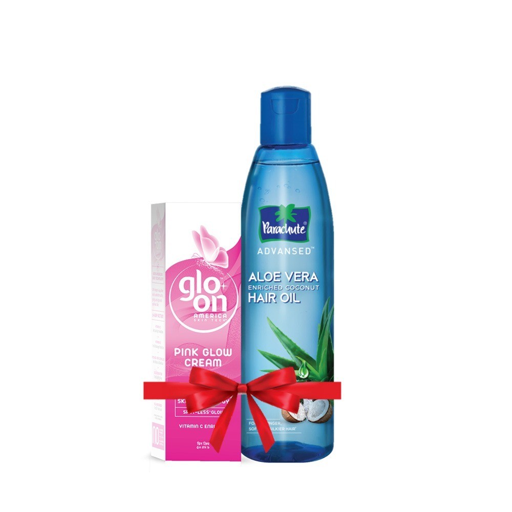 Parachute Advansed Aloe Vera Enriched Coconut Hair Oil 150 ml & Glo-On Pink  Glow Skin Cream 50 gm Combo - Online Grocery Shopping and Delivery in  Bangladesh | Buy fresh food items,