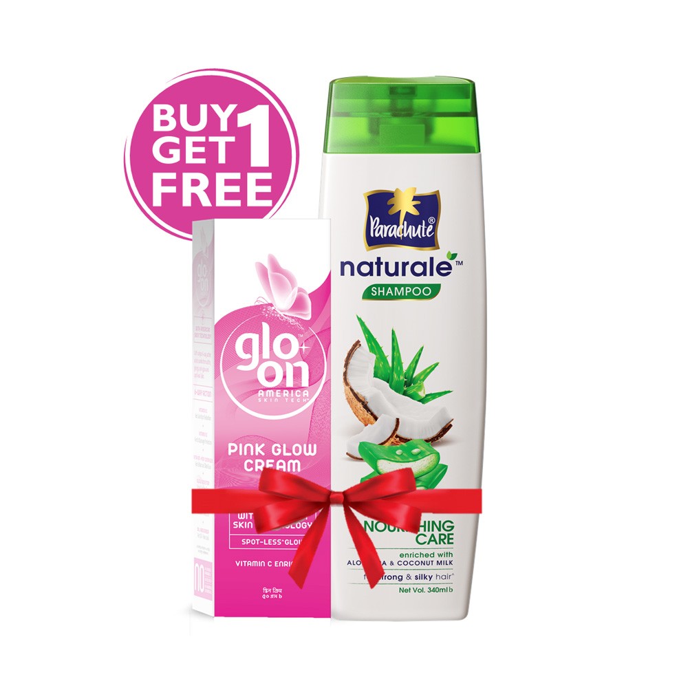 Parachute Naturale Shampoo Nourishing Care (Free Glo-On Pink Cream 50 gm) -  Online Grocery Shopping and Delivery in Bangladesh | Buy fresh food items,  personal care, baby products and more