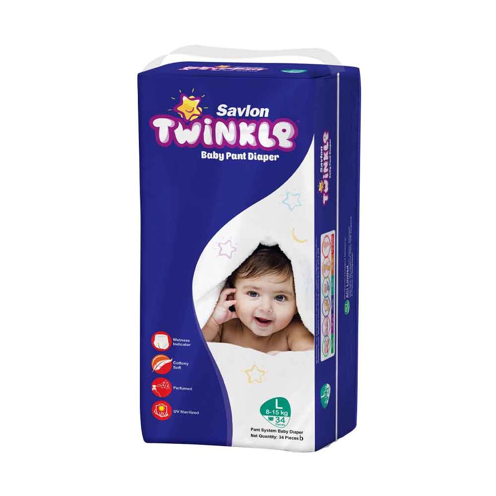Savlon Twinkle Baby Pant Diaper L 8-15 kg - Online Grocery
