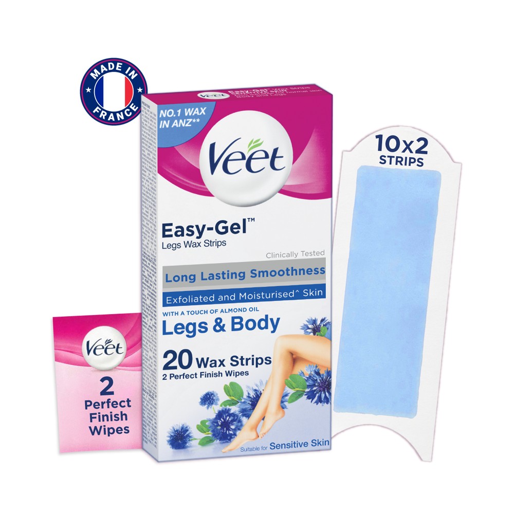 Veet Easy Gel Legs & Body Wax Strip For Long Lasting Smoothness