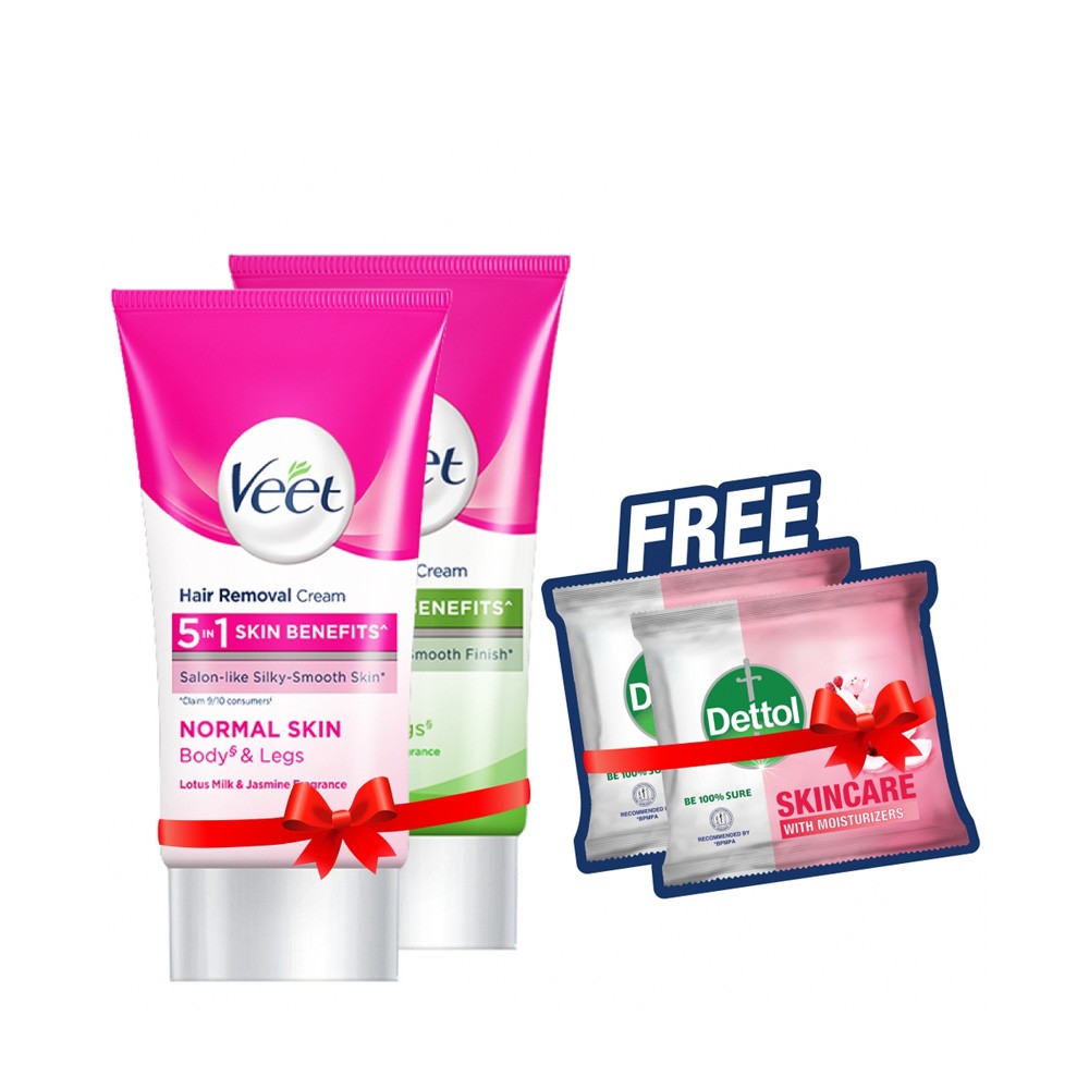 Veet Hair Removal Cream Normal Skin + Dry Skin 25 gm (Free Dettol Soap 2  pcs) - Online Grocery Shopping and Delivery in Bangladesh | Buy fresh food  items, personal care, baby products and more